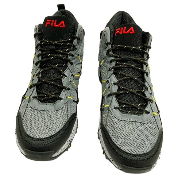 NWT FILA MSRP $99.99 GRAND TIER AUTHENTIC MEN'S BLACK MID SHOES SNEAKERS - Picture 2 of 6